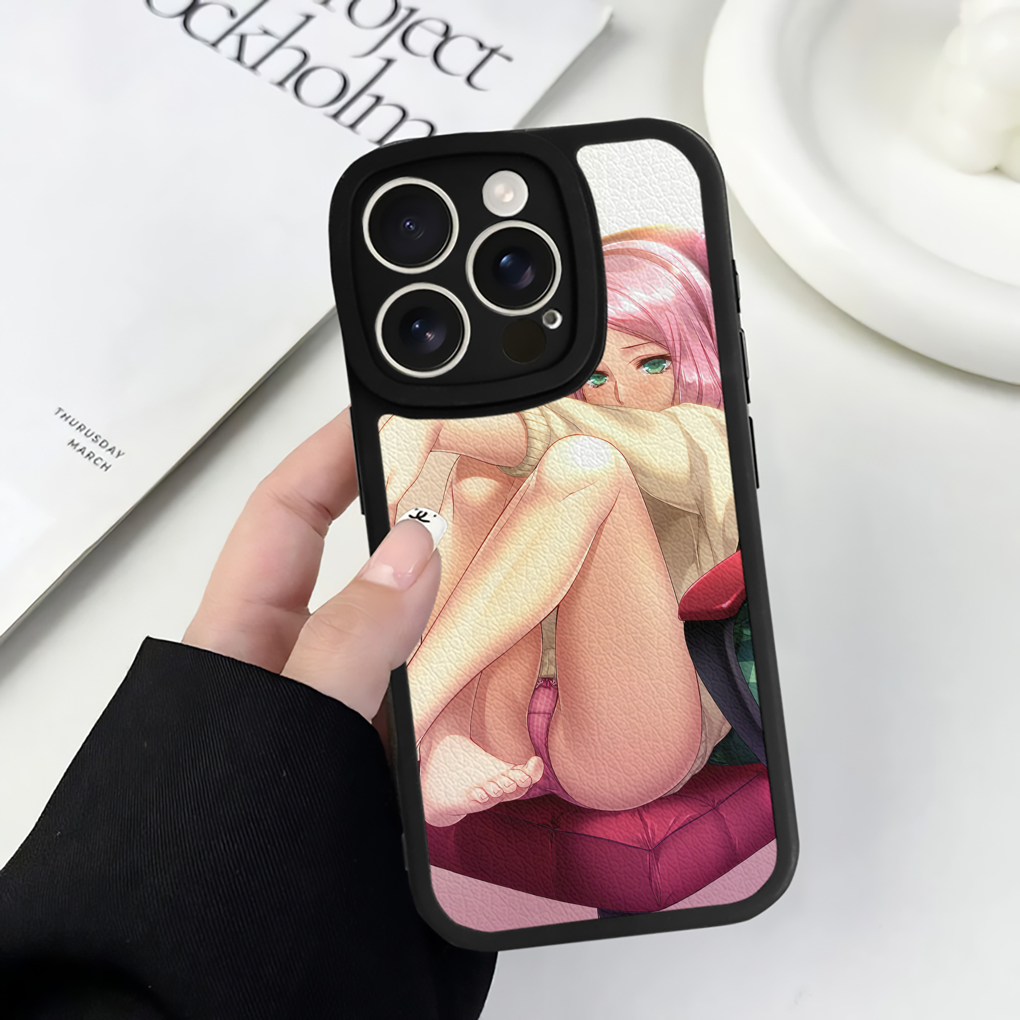 （画像用） NARUTO -ナルト- NARUTO -ナルト- 疾風伝 【iPhone 16シリーズ対応】シリコンスマホケース（レザー調） 材質：シリコン